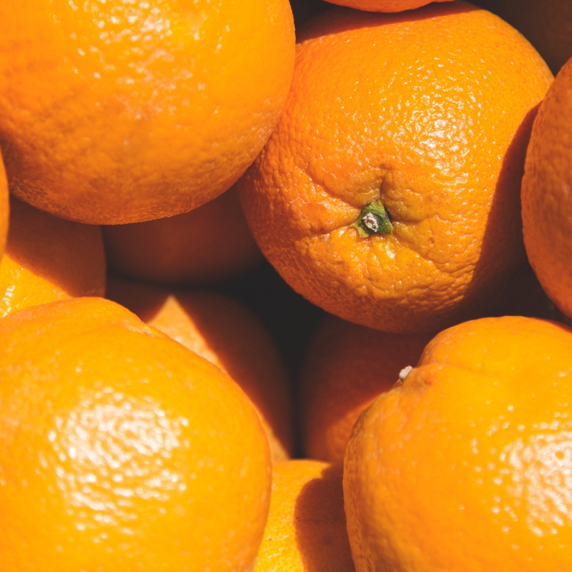 Close-up of a pile of oranges