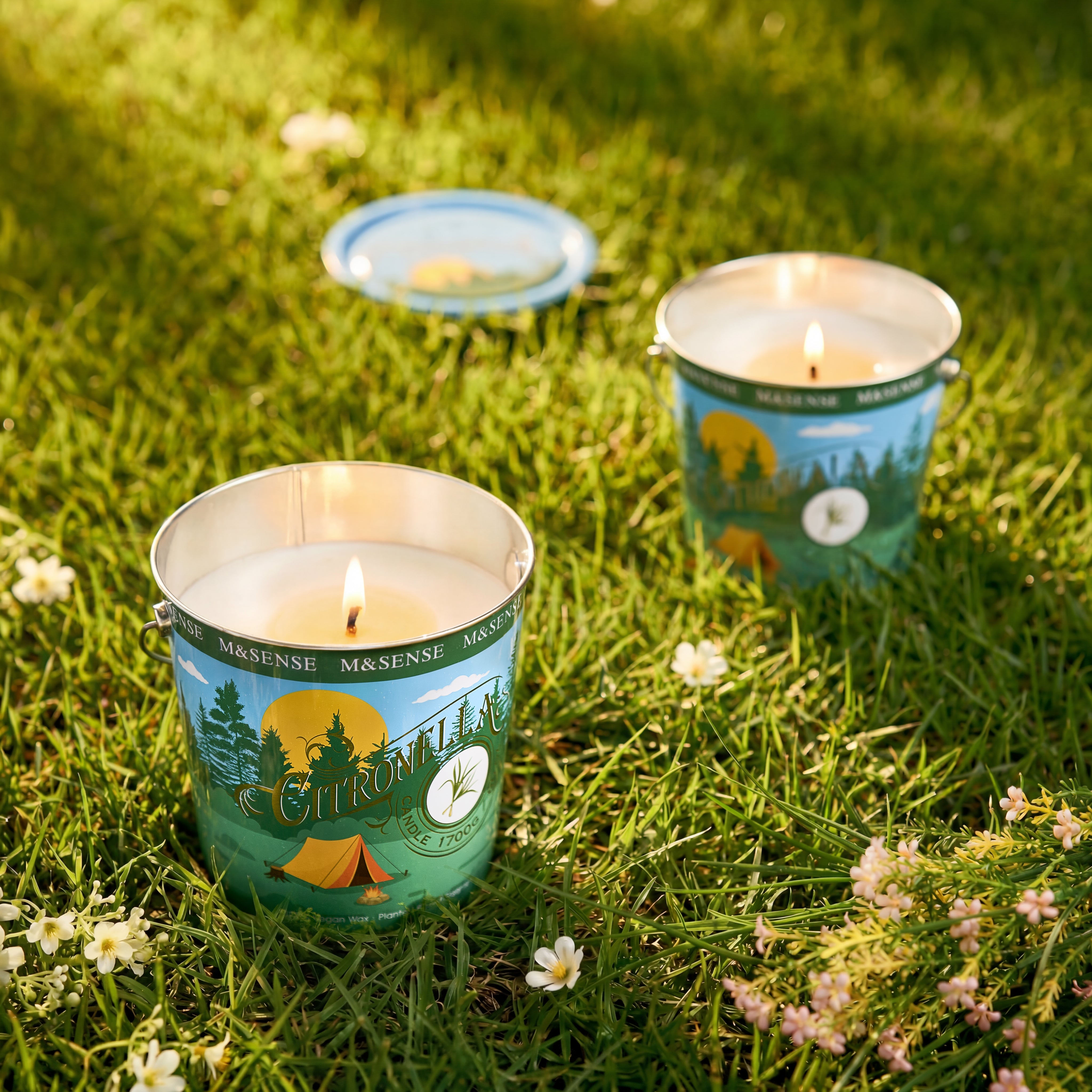 Soy Wax 100% Non-toxic Summer Outdoor Citronella Candle – M&SENSE