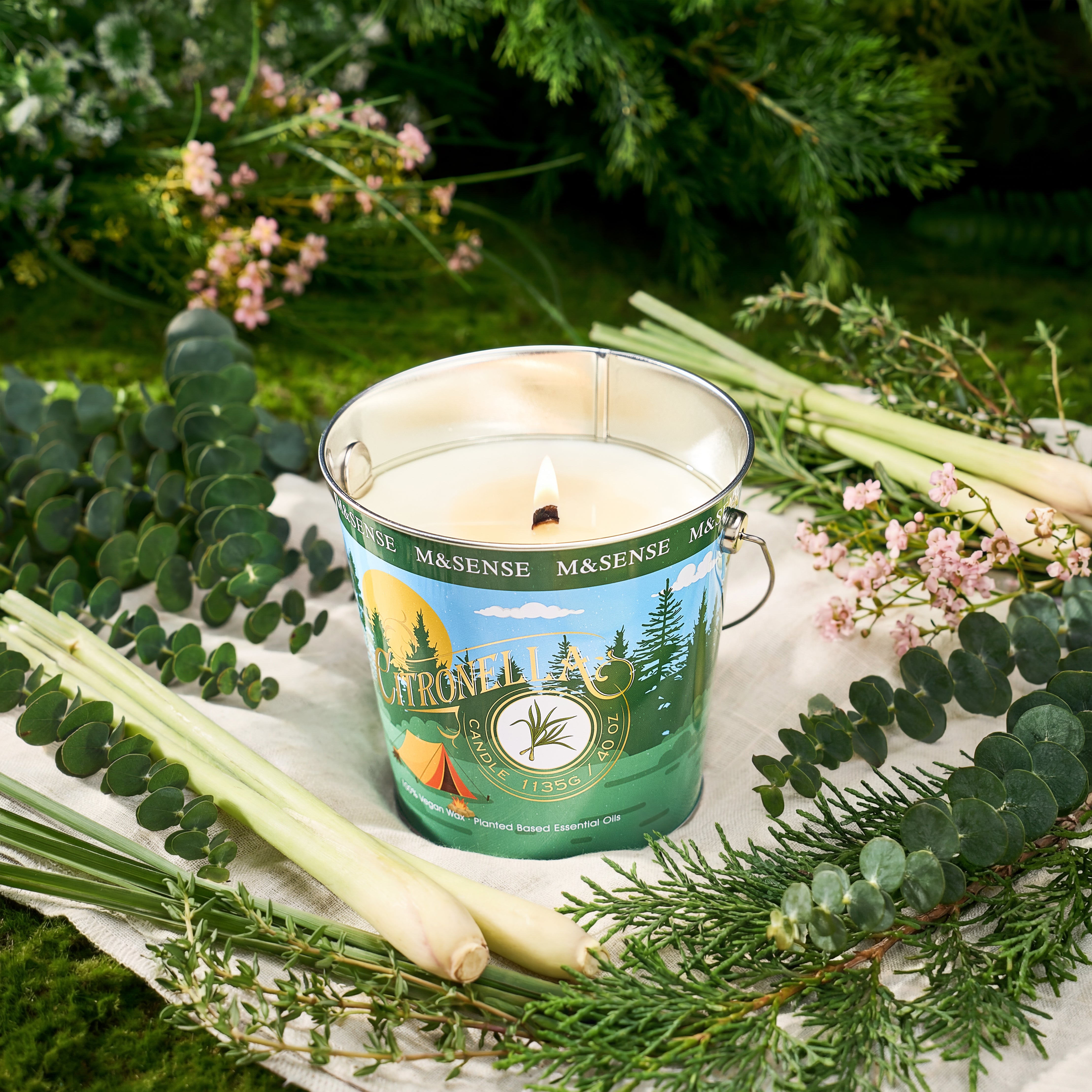 Citronella Eucalyptus Large Candle – M&SENSE
